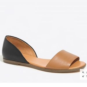 Fit like 10.5 J Crew Factory Morgan Peep-Toe Flats